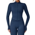 thumbnail image 1 of Chaqueta de Yoga for mujer, chaqueta de Yoga deportiva for correr al aire libre con cremallera, chaqueta de manga larga, ropa de Yoga de secado rápido for niñas, 1 of 6