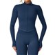 thumbnail image 1 of Chaqueta de Yoga for mujer, chaqueta de Yoga deportiva for correr al aire libre con cremallera, chaqueta de manga larga, ropa de Yoga de secado rápido for niñas, 1 of 6