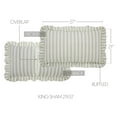 thumbnail image 2 of VHC Brands Farmhouse Bedding Finders Keepers White Tan Striped Pillow Cover Ruffled King Sham 21x37, 2 of 5