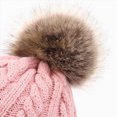 thumbnail image 5 of NOLDARES Girls Boys Winter Hat Children's Warm Knitted Earflaps Beanie with Pom Pom Thicken Fleece Lining Cap for Kids(K166-Grey), 5 of 6