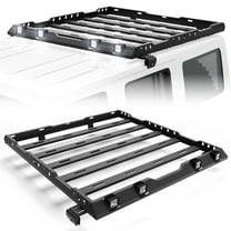 POFENZE Roof Rack for 2007-2018 Jeep Wrangler JK Roof Rack Cargo Storage Basket for Jeep