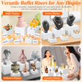 thumbnail image 4 of Buffet Risers Qinzave, acrílico blanco con miniletrero, 10 unidades, 4 of 8