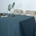 thumbnail image 6 of Efavormart 90x132" Blue Premium Faux Linen Rectangular Tablecloth | Wrinkle Free Tablecloth, 6 of 11