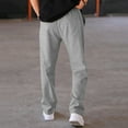 thumbnail image 4 of Dresfit Baggy Sweatpants Mens Wide Leg Pants Solid Drawstring Running Sweat Pants Summer 2026 Straight Leg Cotton Breathable Travel Trouser Light Gray M, 4 of 5