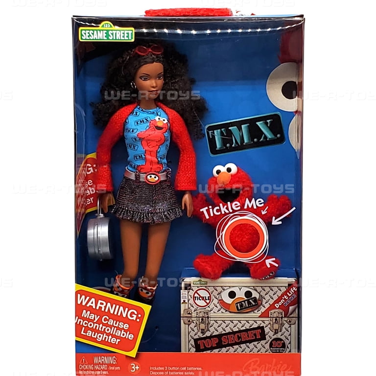 Barbie Sesame Street TMX Elmo & African American Doll with Gift Barbie Sesame Street TMX Elmo & African American Doll with Gift