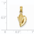 thumbnail image 2 of 14k Yellow Gold Conch Shell Necklace Charm Pendant Seashore Seashell, 2 of 6