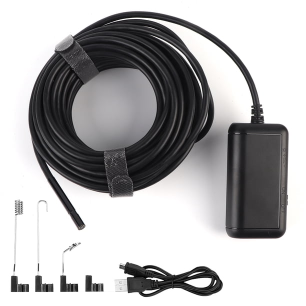 Cámara de inspección endoscópica con boroscopio, WiFi, IP67, 6 LED, 5 MP, 0,2 pulgadas, para teléfonos inteligentes iOS/Android, cable de 10 m/32,8 pies