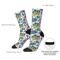 thumbnail image 4 of Lsque Space Monster Printed Men's Crew Socks, Soft Durable Breathable Moisture-Wicking with Odor Control Cotton socks, 4 of 6