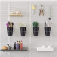 thumbnail image 6 of 6 Sets Pegboard Cups with Pegboard Hooks,Pegboard Accessories Baskets,Pegboard Cup,Peg Board Basket Parts Bins Accessories for Organizing Craft Tools and Storage Garage Office Workbench,Black, 6 of 7
