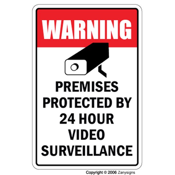 Video Surveillance [3 Pack] of Vinyl Decal Stickers Indoor/Outdoor