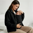thumbnail image 4 of Maternity Winter Coat Maternity Coats for Women Winter Maternity Clothes Baby Wearing Jacket Women Winter Warm Fleece Maternity Coats Full Zip 3 In 1 Babywearing Jackets Pregnancy Clothes, Black-M, 4 of 5