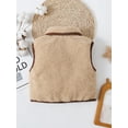 thumbnail image 4 of 12 Months Baby Girls Clothes 18 Months Girls Vest Leopard Pockets Toddler Girls Fall Winter Furry Coat Apricot, 4 of 9