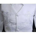 thumbnail image 3 of Baby Boy & Toddler Christen Baptism vest shorts Suit Gown Outfits sz XS-4T white, 3 of 4