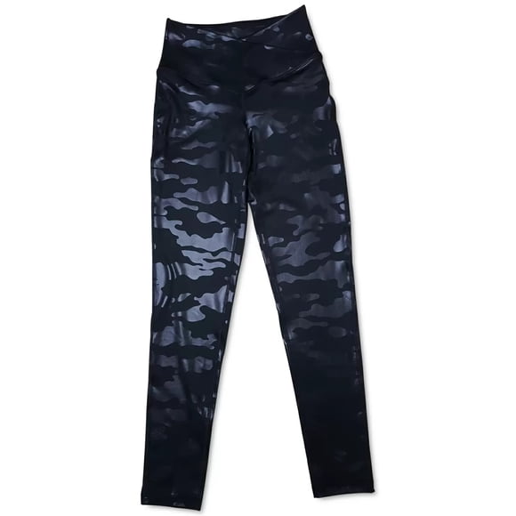 Jenni On Repeat Crossover Full Length Printed Leggings, Charcoal, Large