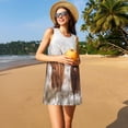 thumbnail image 3 of Easygdp Yak para Vestido Transpirable de Mujer, Vestido Suelto de Manga Corta con Pliegues y Bolsillos para el Verano, 3 of 7