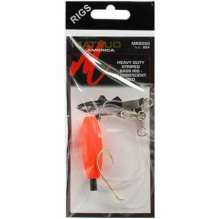 Matzuo Striped Bass Rig, HD Red (Best Red Snapper Rig)
