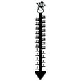 thumbnail image 1 of Metal Snow Gauge for Yard - 24" Outdoor Christmas Decoration with Snowflake Design, Easy-Read Ruler for Measuring Snow Depth, 1 of 2