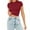 Red, variant on TYGHBN Womens Summer Short Sleeve Cute Crop Tops Casual Basic Crewneck Slim Fit T Shirts Cheer Long Sleeve Shirt Sports T Shirt for Women Shirt Women Cold Gear Pack of Turtle Neck Top for Women
