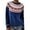 A01-Blue, variant on sususu Womens Fair Isle Sweater Casual Knitted Sweater Colorful Striped Long Sleeve Crewneck Pullover Jumper Top,A04-Dark Blue,XL
