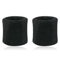 thumbnail image 1 of CUITING 2Pcs Sports Wristband Solid Color Absorbent Cotton Breathable Quick Dry Sweatband for Tennis, 1 of 8