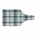 thumbnail image 1 of Abstract Cutting Board, English Style Tartan Motif Old Fashioned Cultural Striped Display, Tempered Glass Cutting and Serving Board, Wine Bottle Shape, Violet Blue Orange White, by Ambesonne, 1 of 1