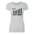 thumbnail image 2 of Love's Signal Love Language Couple Valentine's Day Womens Slim Fit Junior Tee, Heather Grey, Small, 2 of 3