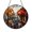 Acrylic 3.5 Inch, variant on Autumn Leaves and City Street Stained Glass Suncatcher Window Hanging, Fall Night Scene with Streetlights Round Glass Art Panel, Urban Landscape Window Decor, Decorative Hanging Ornament for Home