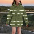 thumbnail image 2 of Ashirexll Oversize Hoodie Long Sleeve Shirts 3-14 Years Stripe Fashion Casual Fleece Lined Warm Winter Hooded Sweatshirt for Kids, 2 of 6