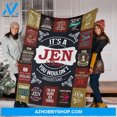 thumbnail image 3 of Jen Premium Fleece Blanket, 3 of 3