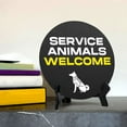 thumbnail image 6 of Service Animals Welcome Circle Table Sign with Acrylic Stand (5x5") | Public Spaces Signage, 6 of 9