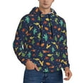 thumbnail image 2 of Naloa Shells and Seaweed Men's Casual Hooded Collar Drawstring Hoodies Pullover Sweatshirts Casual Long Sleeve Shirts-X-Large, 2 of 7