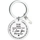 thumbnail image 1 of Llaveros para mujer, llavero de billetera, llavero de auto, llavero lindo con mensaje para mi hijo, llavero de acero inoxidable con inicial, apellido, 26 letras, llavero familiar inspirador, llavero c, 1 of 3