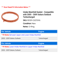 thumbnail image 2 of Intake Manifold Gasket - Compatible with 2005 - 2009 Subaru Outback Turbocharged 2006 2007 2008, 2 of 2