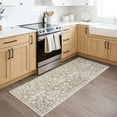 thumbnail image 2 of GLATTICE Runner Rug with Rubber Backing 2x5 Runner for hallways Super Soft Kitchen Runners Printed Faux Wool Floral Thin Carpet Runner for Entryway Bedroom, Taupe Beige with Ivory Hues, 2 of 7