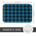 thumbnail image 2 of Sikiie Blue Black Plaid Print Flannel Anti-slip Floor Mat 16x24in, Thickened Dustproof Entrance Door Mat Floor Mat for Kitchen, Bathroom, Laundry Room, 2 of 7