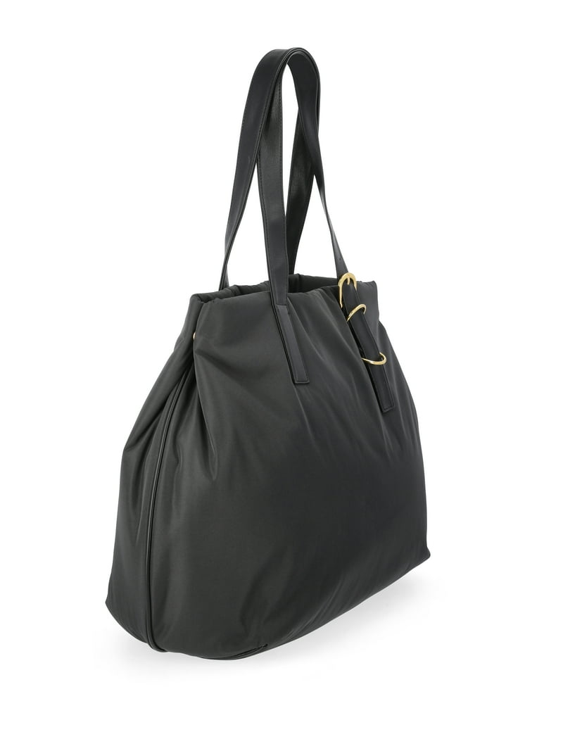 Time and Tru Women's Linden Tote, Black - Walmart.com