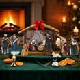 thumbnail image 4 of Nativity Sets for Christmas Indoor Set of 12 Pieces Tabletop Classic Nativity Scene Resin Figurines Set Religious Decorations Collection Gifts fot All Holidays Home Decor, 4 of 9