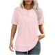 thumbnail image 3 of Tops de manga larga,Camisa informal de manga corta holgada para mujer, cuello redondo, tejido de poliéster, ideal para uso diario en primavera y verano, sopatenor, 3 of 9