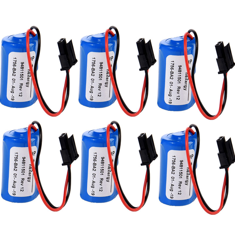 6 Packs Replacement Battery PLC for Allen Bradley 1756BA2 BR2/3AAB 3