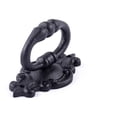 thumbnail image 4 of Black Cast Iron Cabinet Pulls Antique Ornate Handles 3.11" W Drop Style Victorian Ring Drawer Pulls Rust Resistant Dresser Handles w/Screws Renovators Supply  Pack of 2, 4 of 8