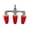 Red, variant on Triple Nozzle Pressure Washer, 3-in-1 Nozzle, Rotating Nozzle Triple Nozzle Pressure Washer Spare Tip, Power Washer Nozzle Tips for Cleaning Brick Concrete Driveway, Brass
