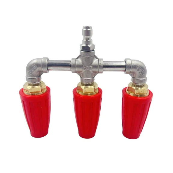 Triple Turbo Nozzle for Pressure Washer, 4000psi Rotating Turbo Nozzle for 1/4 Quick Connector 3-in-1 Turbo Nozzle, Quick Connect Power Washer Turbo Nozzle for Garden Car Concrete Brick