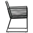 thumbnail image 3 of vidaXL Garden Chairs 4 pcs Rope Rattan Black, 3 of 5