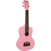 Kohala KT-CTPI Concert Tiki Ukulele, Pretty in Pink with Built in Tuner