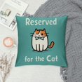 thumbnail image 2 of JEUXUS  Reserved for The Cat Colorful Word Throw Waist Pillow Case Cushion Cover Decor for Sofa Kitty Lover,Cat Lover Gifts, Funny Cat Pillow Cover, Cat Mom Gifts for Women, Gifts Cat Lady, 2 of 5