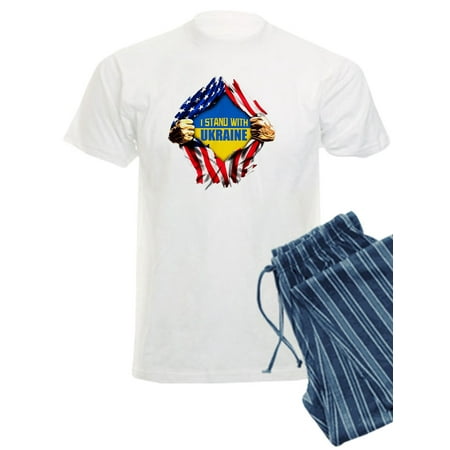 

CafePress - I Stand With Ukraine Support Ukraine Flag Pajamas - Men s Light Pajamas