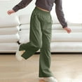 thumbnail image 5 of breaise Boys Girls Wide Leg Pants Summer High Waisted Jogger Trousers Solid Color Straight Leg Long Pants, 5 of 7
