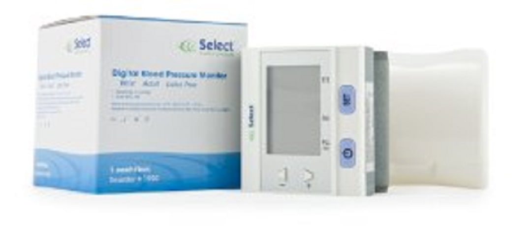 Select Blood Pressure Monitors Digital Display, Desk Model, Adult, Wrist, Case of 8