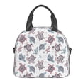 thumbnail image 2 of Goofa Tribal Style Turtle Pattern Lunch Bag ,Insulated Lunch Box, Small Leakproof Cooler Food Lunch Containers Reusable High Capacity Lunch Tote Bags, 2 of 8