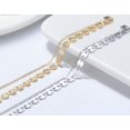 thumbnail image 3 of Tobillera de cadena de oro simple, tobilleras de playa de verano delicadas chapadas en oro/plata de 14 quilates para mujer, 3 of 3